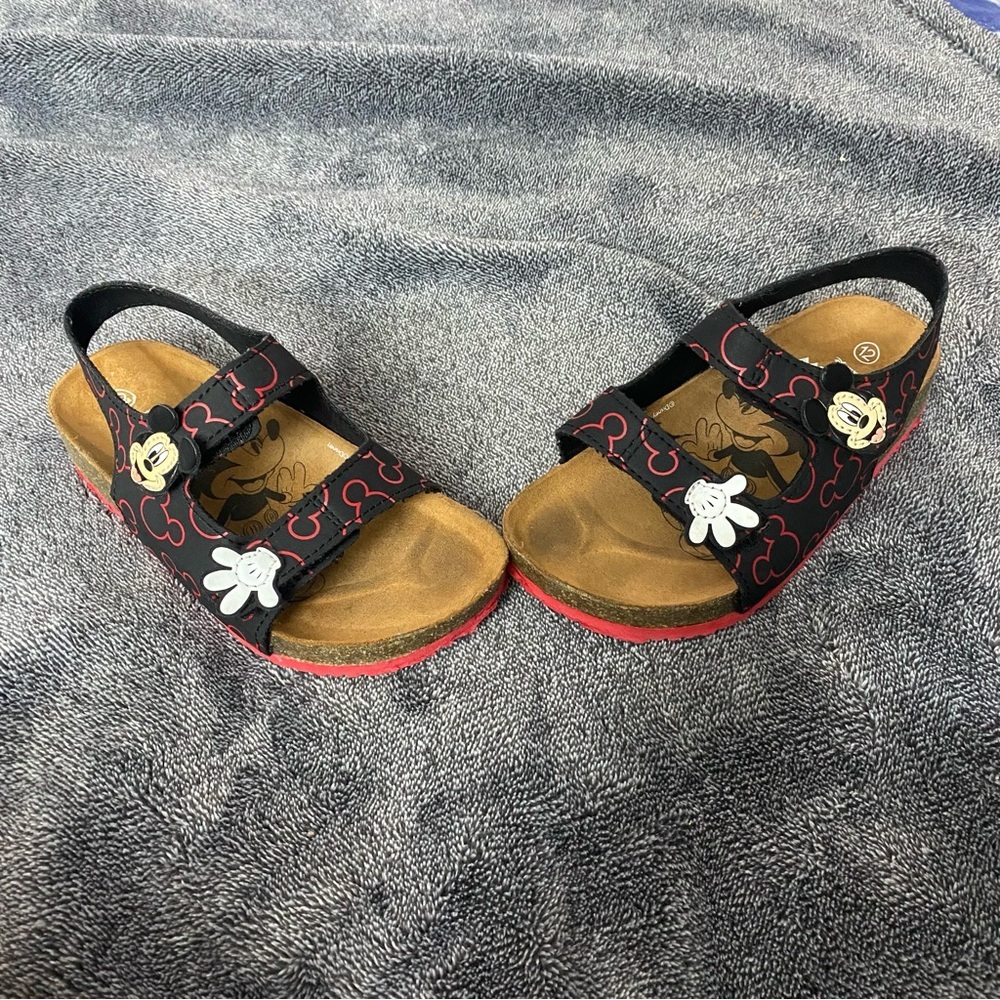 Mickey Mouse Kids Sandals - Black and Red‎